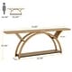 preview thumbnail 3 of 24, 2-Tier Narrow Long Console Sofa Table with Semi-Circular Frame for Entryway,Gray Hallway Accent Tables