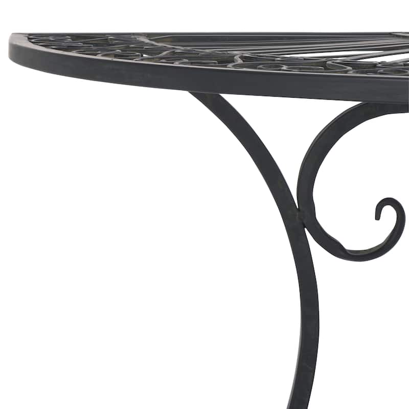 SAFAVIEH Outdoor Tatyanna Annalise Iron Accent Table - 36"W x 19"D x 29"H