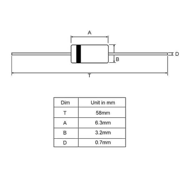 RL207 Rectifier Diode 2A 1kV Axial Electronic Silicon Diodes 40pcs 2A