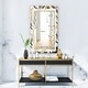 preview thumbnail 4 of 3, Designart 'Gold and Grey Marble' Printed Modern WallMirror - Contemporary Bathroom Mirror