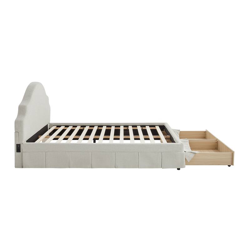 Canton Upholstered Queen Size Storage Bed