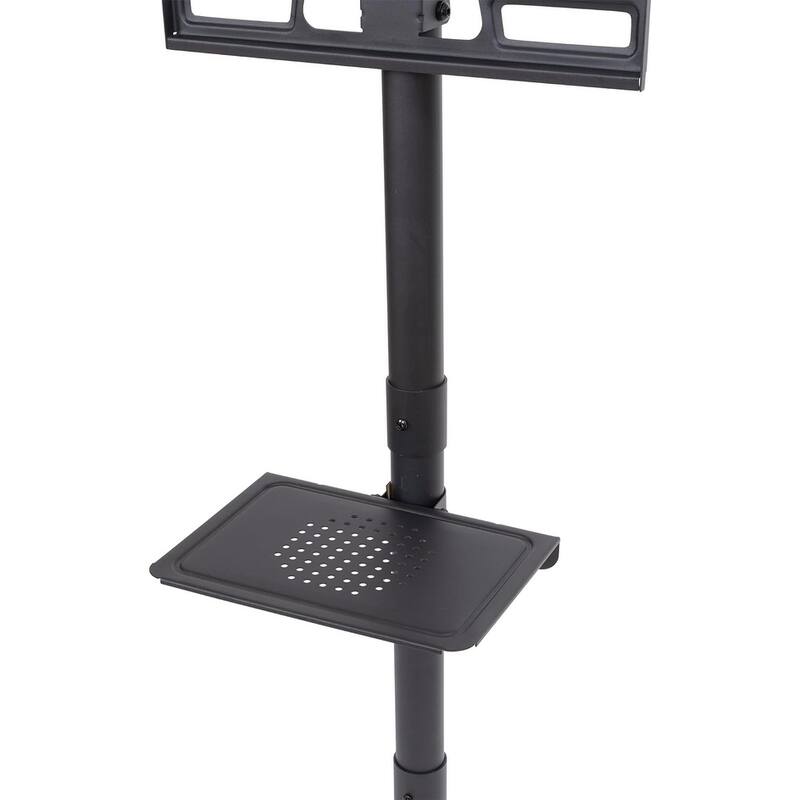 Mobile TV Stand on Wheels Rolling TV Stand Height Adjustable TV Cart for 23-60 Inch LED Flat Screen TVs