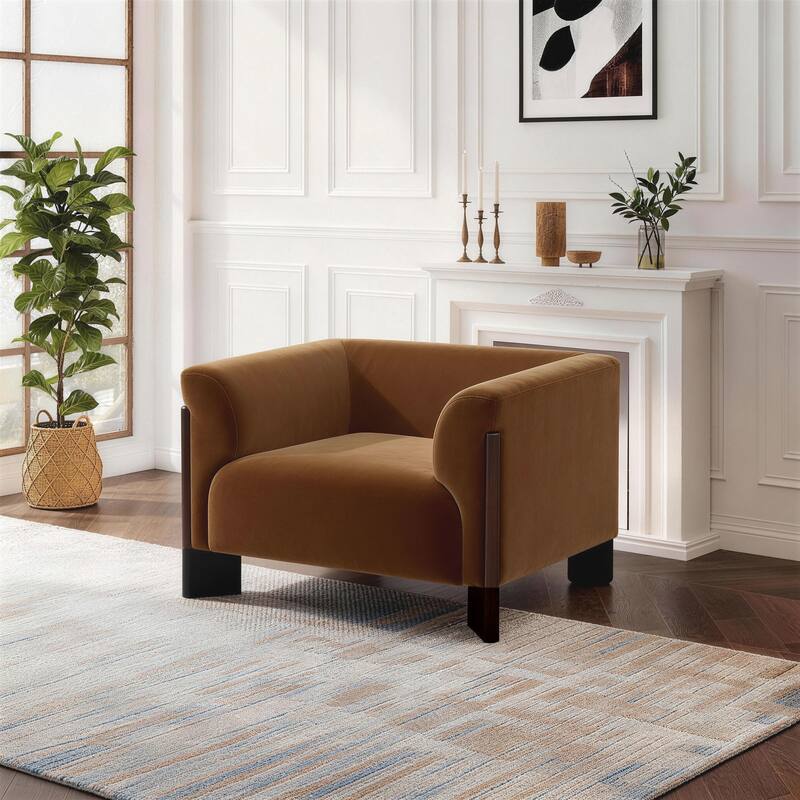 Modern Upholstered Arm Club Chair