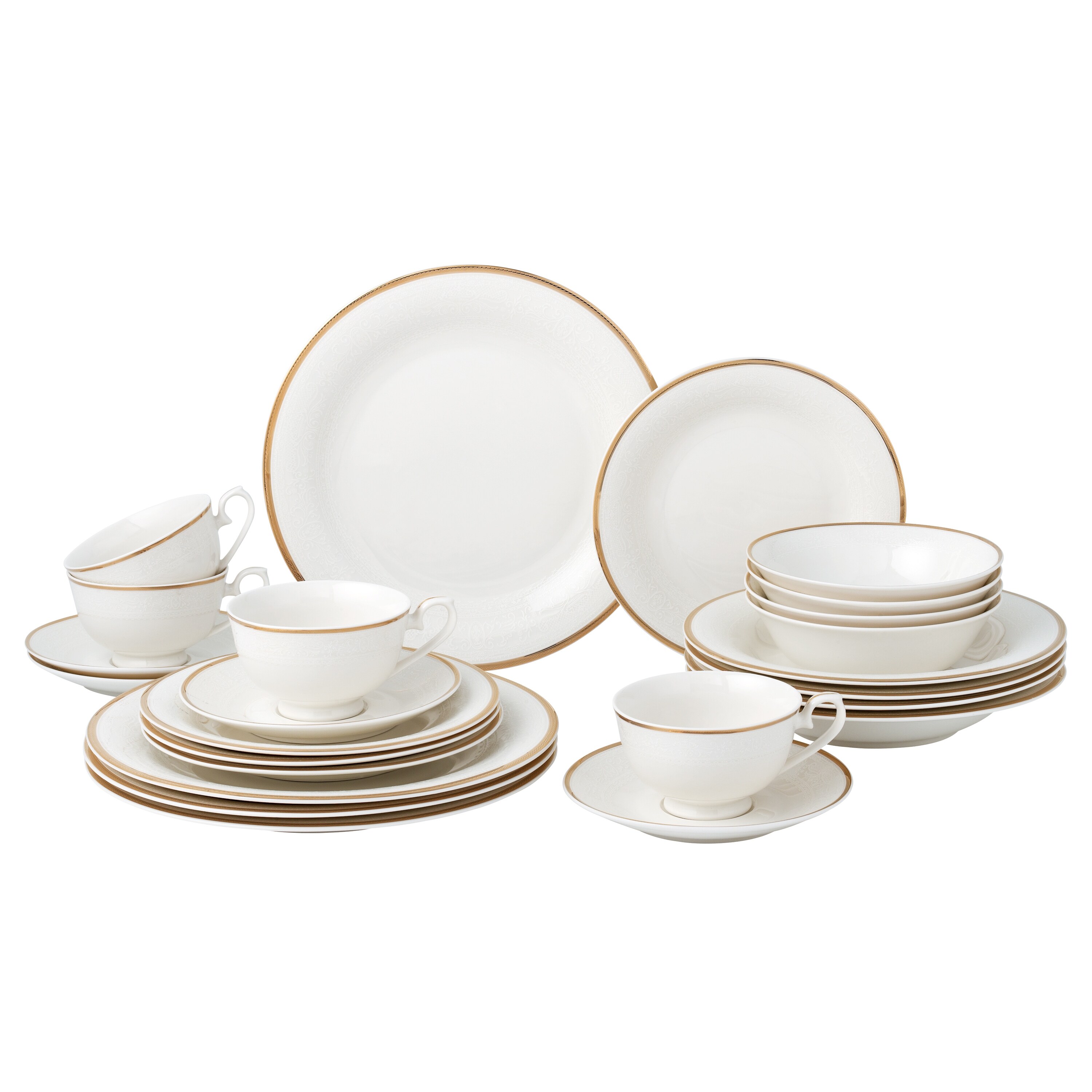 Dishes with gold trim best sale