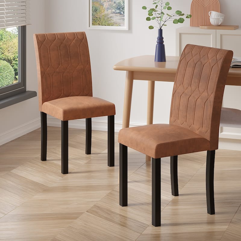 Javlergo Dining Chairs Set of 2/4/6 Upholstered Chairs with Solid Back for Kitchen Restaurant and Living Room