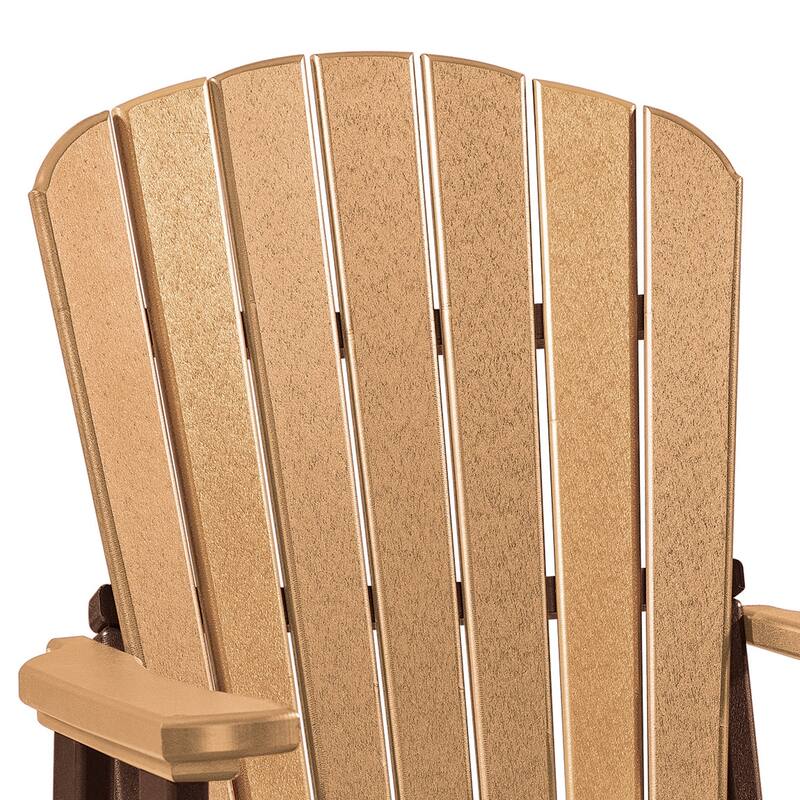 OS Home Model FanBack Swivel Glider in Cedar and Tudor Brown