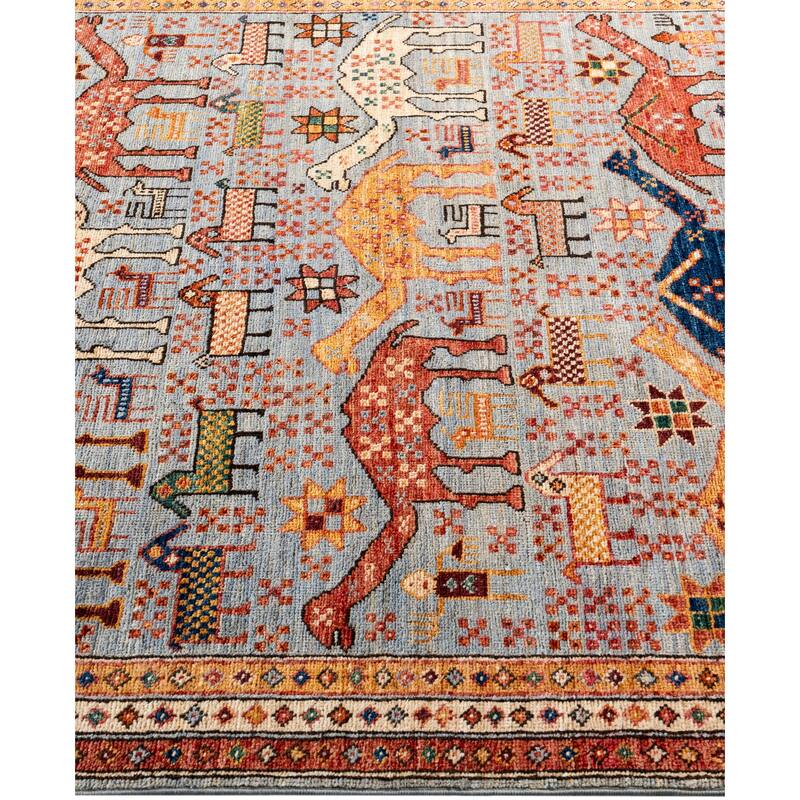 Serapi One-of-a-Kind Hand-Knotted Area Rug - Gray - 4' 2" x 5' 10"