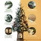 preview thumbnail 5 of 6, 3FT Prelit Snow Flocked Christmas Tree with Prelit Premium 78 LED 8 Mode Battery Powered_2pack - 3FT 2Pack