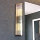 preview thumbnail 1 of 10, Barbier 2-Light 5.5 in W x 22.25 in H Modern Wall Sconce, Clear Glass, Dimmable, LED Compatible, Bathroom Vanity Full Back Plate 5.5-in W x 22.25-in H x 4.25-in D - Antique Gold