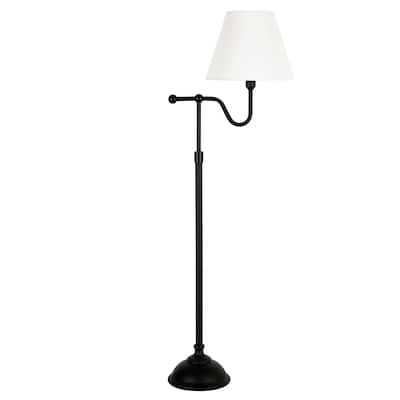 Wellesley Blackened Bronze Floor Lamp with Empire Shade