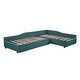 preview thumbnail 13 of 12, Upholstered Double Twin Size Daybed with Trundle and Drawer