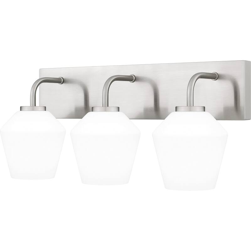 Nielson 3-Light Brushed Nickel Bath Light