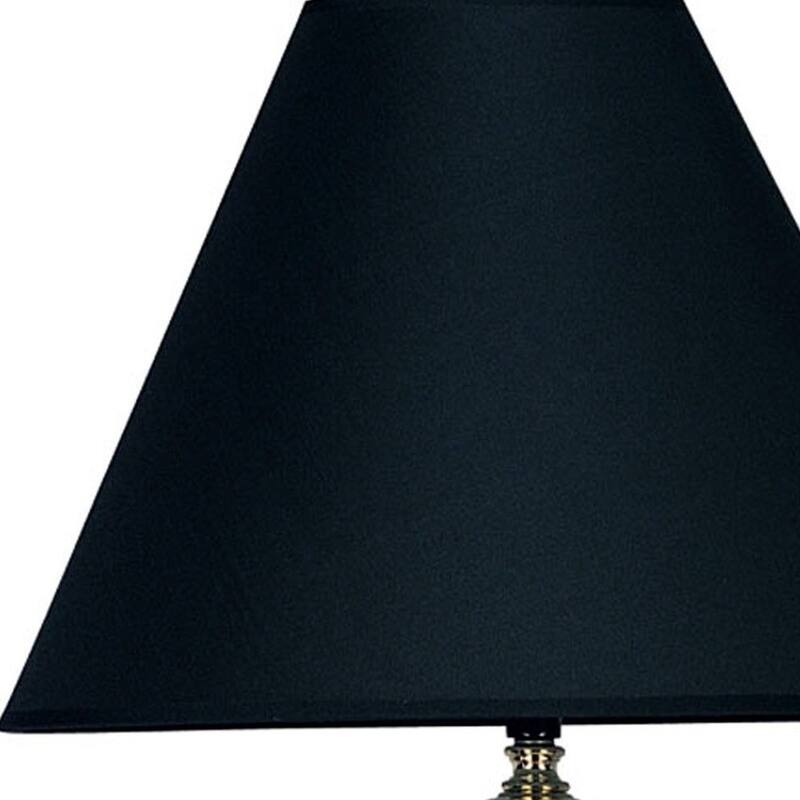 HomeRoots Gold and Navy Blue Table Lamp with Navy Blue Shade - 14.00 in. x 22.00 in. x 14.00 in.