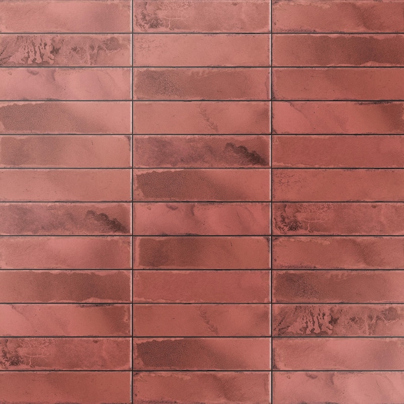 Merola Tile Luca Garnet 3-1/8" x 12-3/8" Ceramic Wall Tile