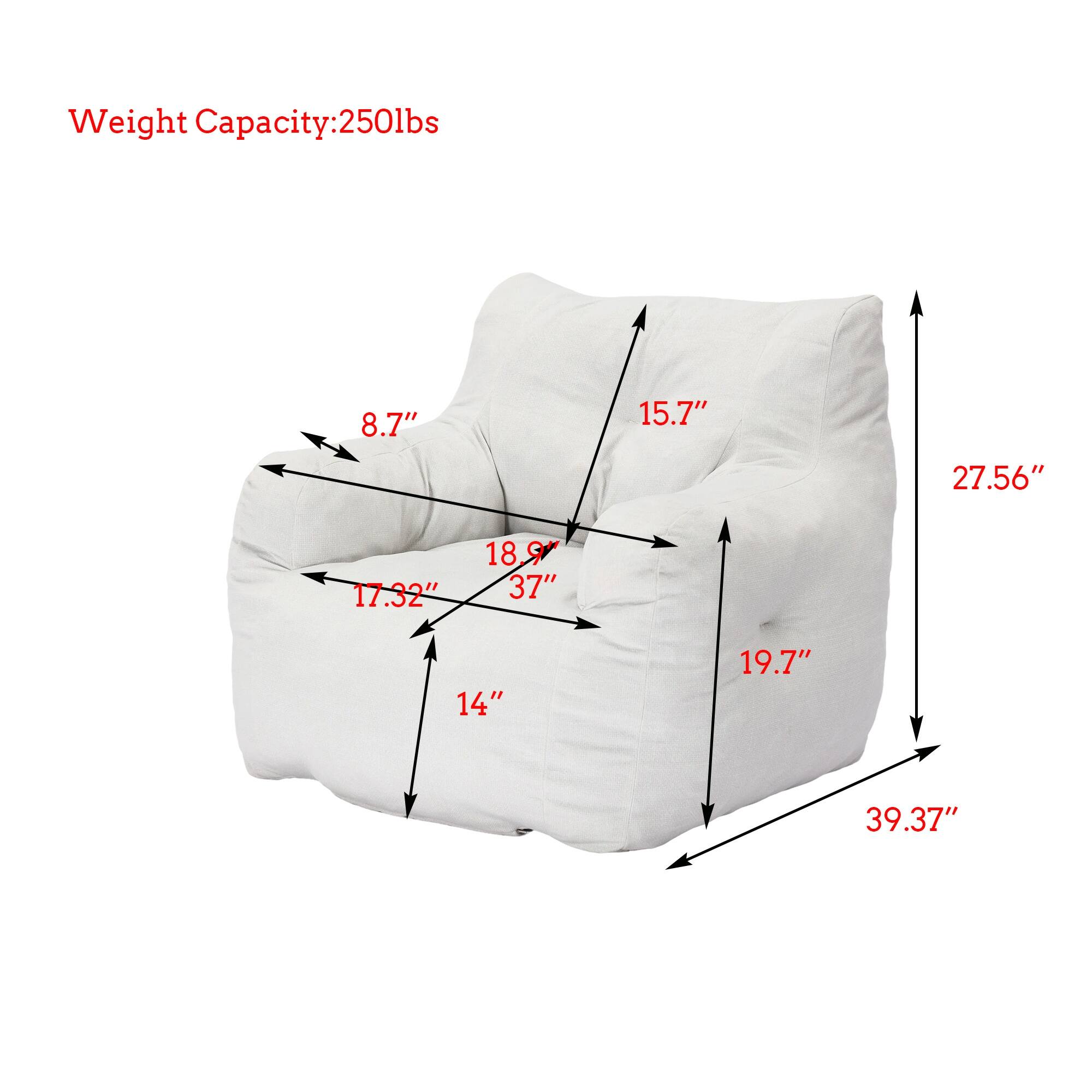 Cotton Linen Fabric Bean Bag Chair Bed Bath & Beyond 37630469