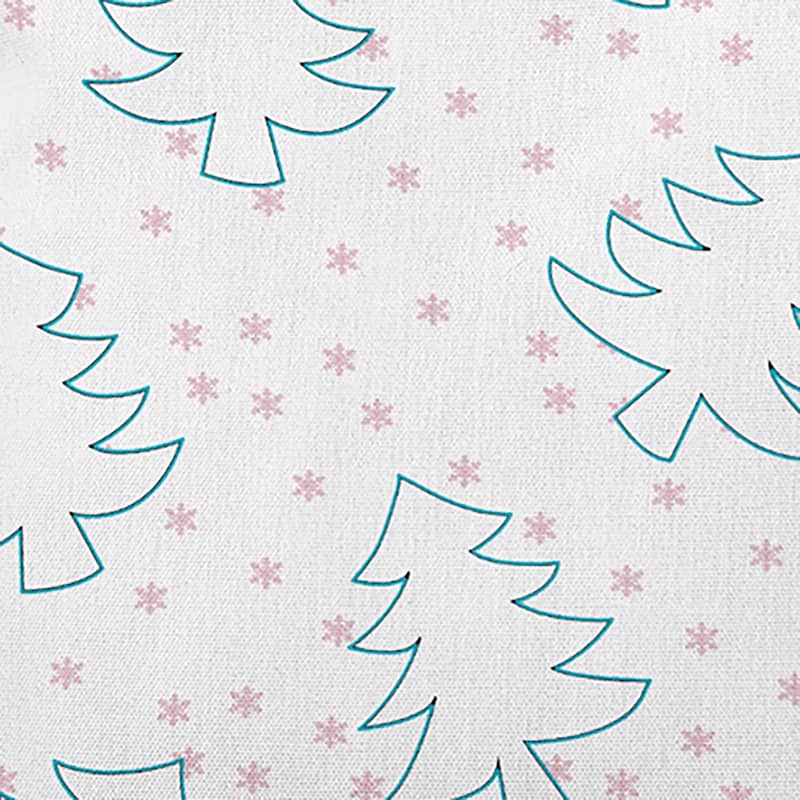 Christmas Tree Outlines Indoor/Outdoor Throw Pillow