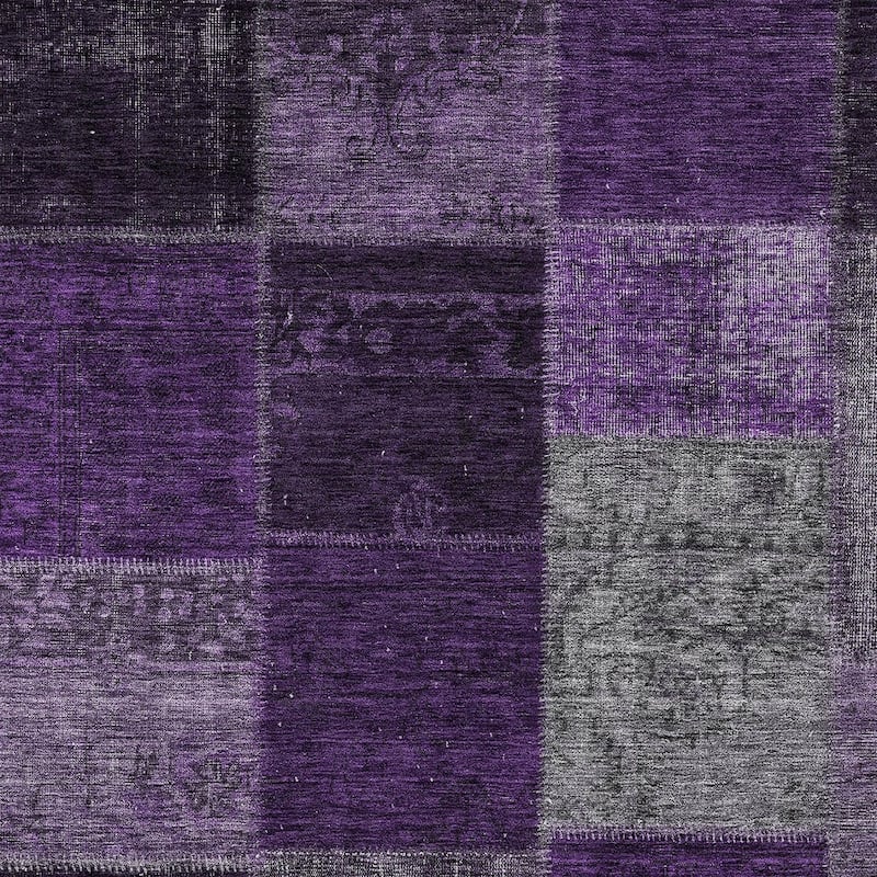 HomeRoots Patchwork Transitional Rectangle Outdoor Rug