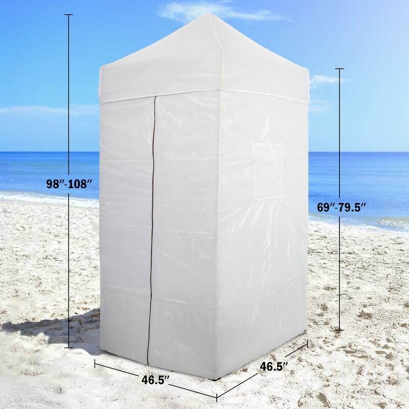 Wakeman Outdoors Pop Up Privacy Tent for Camp Toilet or Pool Cabana, White
