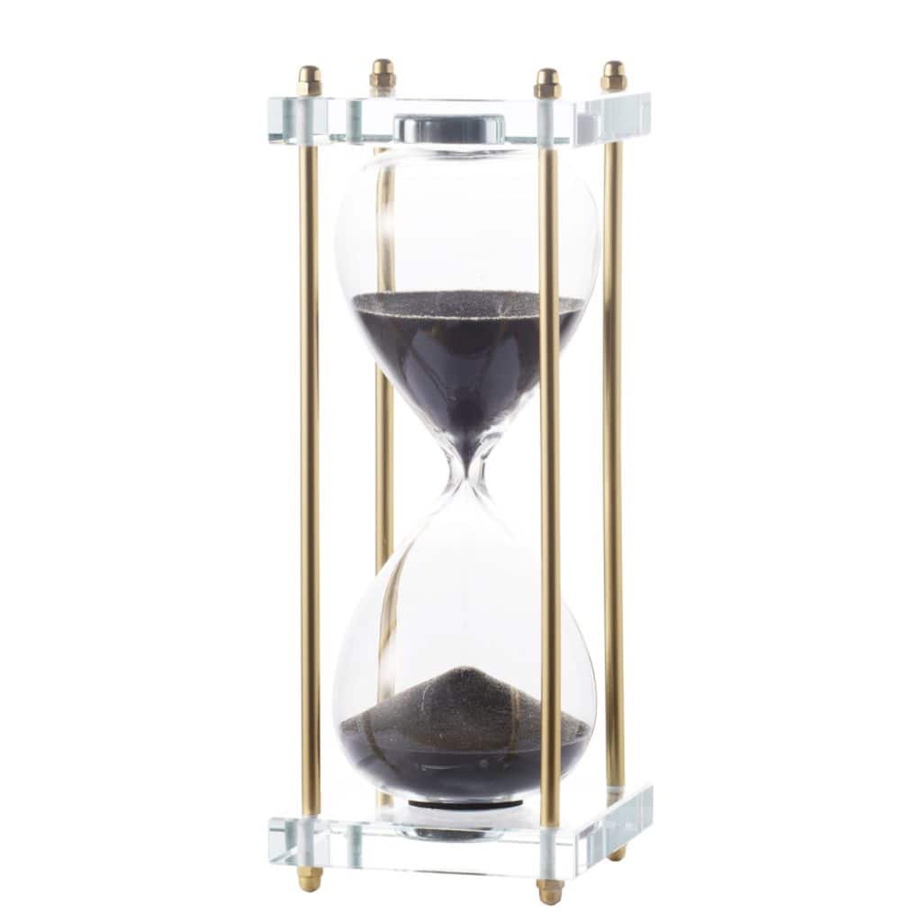 30-Minute Tabletop Hourglass - 10" - Black