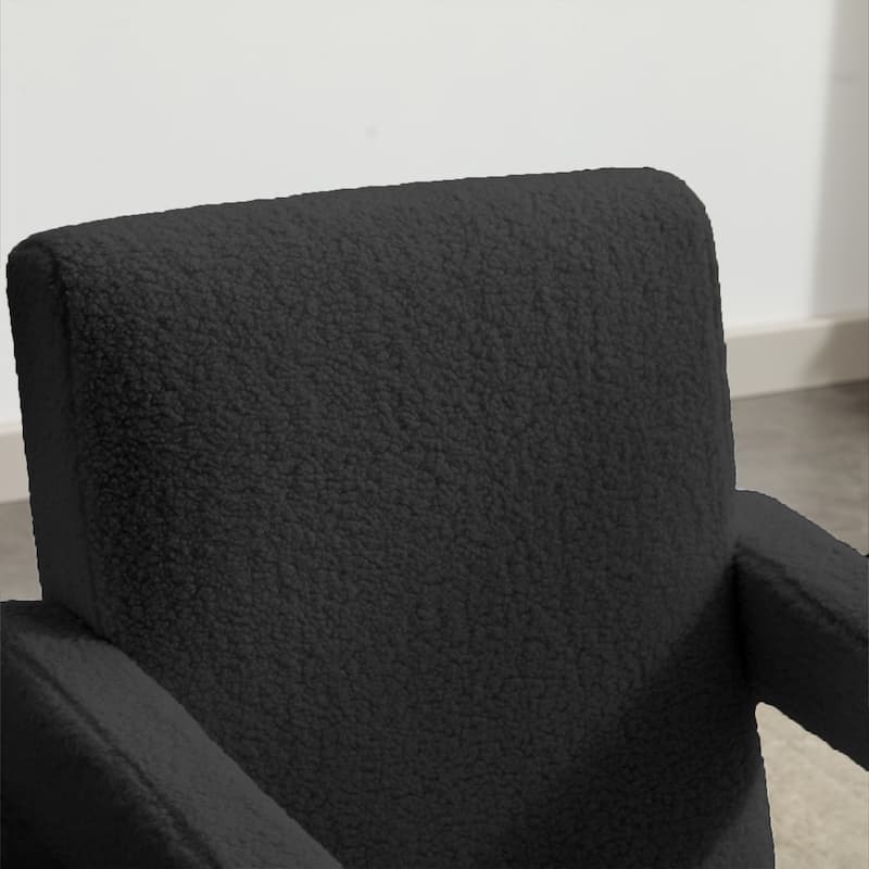 Sherpa Adirondack Chair for Living Room, Upholstered Accent Chair