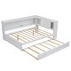 preview thumbnail 20 of 26, Full Size Wood Daybed with Storage Shelves,USB,LED Design,With Twin Size Trundle