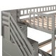 preview thumbnail 26 of 32, Stairway Twin Over Twin Bunk Bed with Slide & Drawers - Contemporary Design