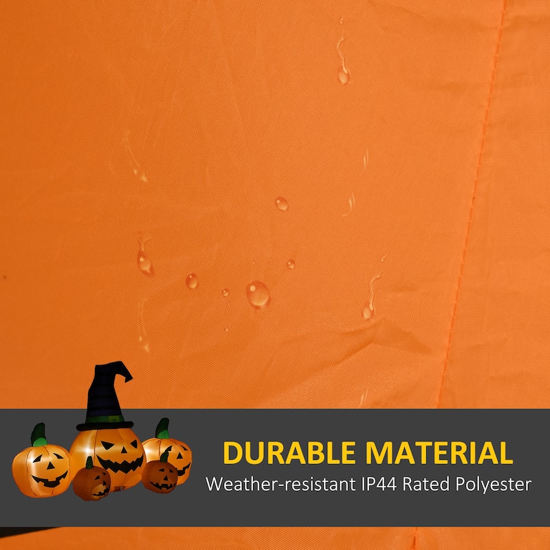 4 ft Multi Colored Inflatable Halloween Pumpkin with LED Lights Waterproof Polyester for Indoor and Outdoor Decoration