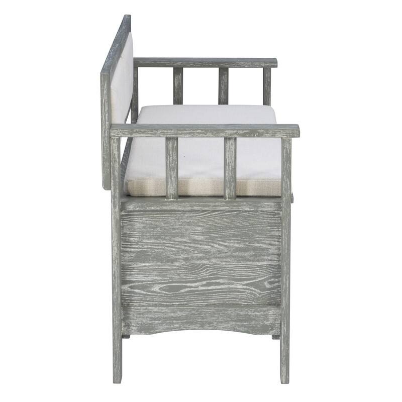 Dahlia Wood Flip Top Storage Entryway Bench