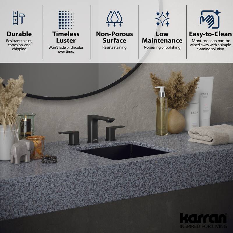 Karran USA CCU500 Cinox 15-3/4" Square Stainless Steel Undermount