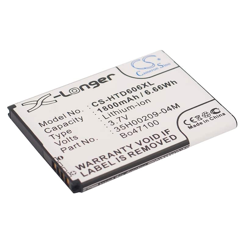 Battery for HTC CP3 Desire 326 600 609d T326e 35H00209-04M 35H00209-25M BO47100 - Black