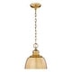 preview thumbnail 8 of 23, Holmes 1-Light Mini Pendant Modern Brushed Gold