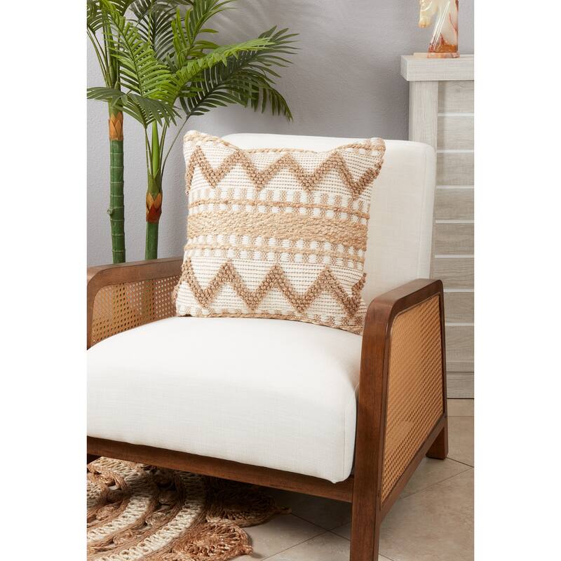 Zig Zag Patterned Bohemian Throw Pillow