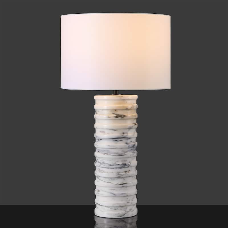 SAFAVIEH Couture Gizelle Round Marble Table Lamp - 16"W x 16"D x 29"H