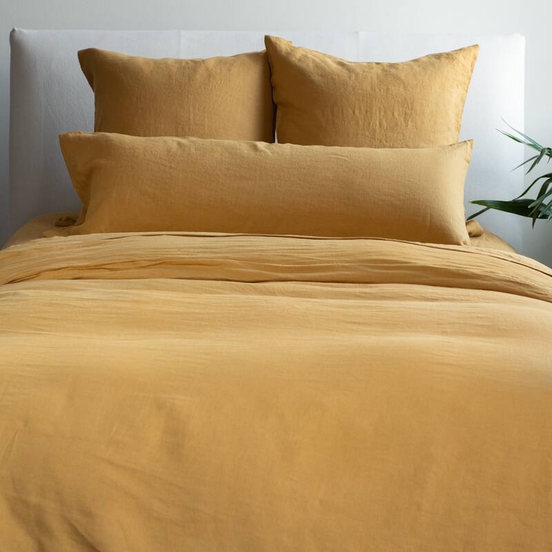 French Linen Pillow with Removable Sham by BOKSER HOME