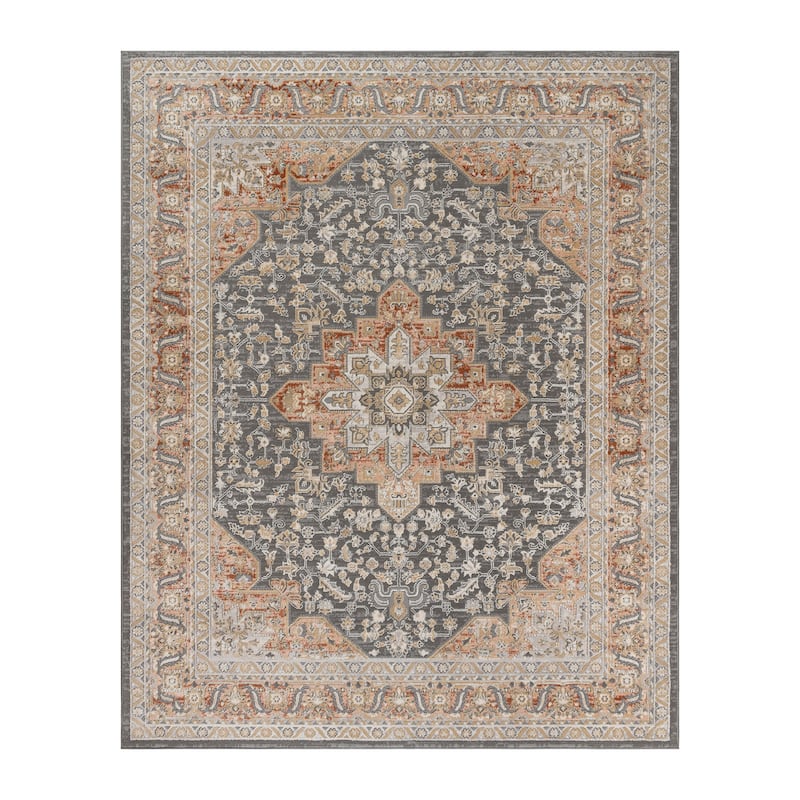 Gertmenian Arlo High Low Transitional Modern Gray Ivory Black Indoor Area Rug Collection