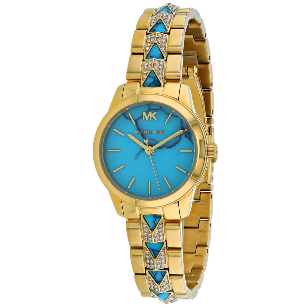 mk green watch
