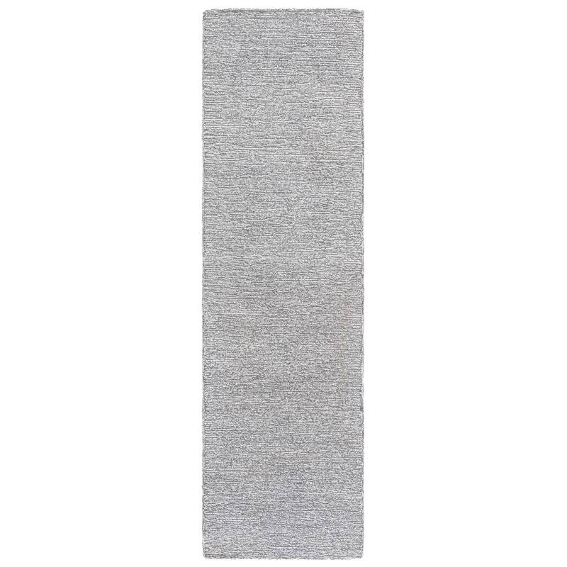 SAFAVIEH Handmade Renewal Bharat Wool Rug - 2'3" x 8' Runner - Silver/Ivory