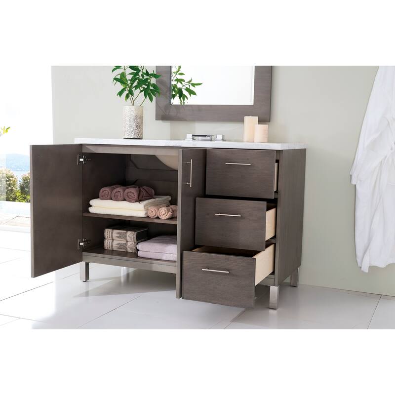 James Martin Vanities Metropolitan 48" Single Vanity, Silver Oak