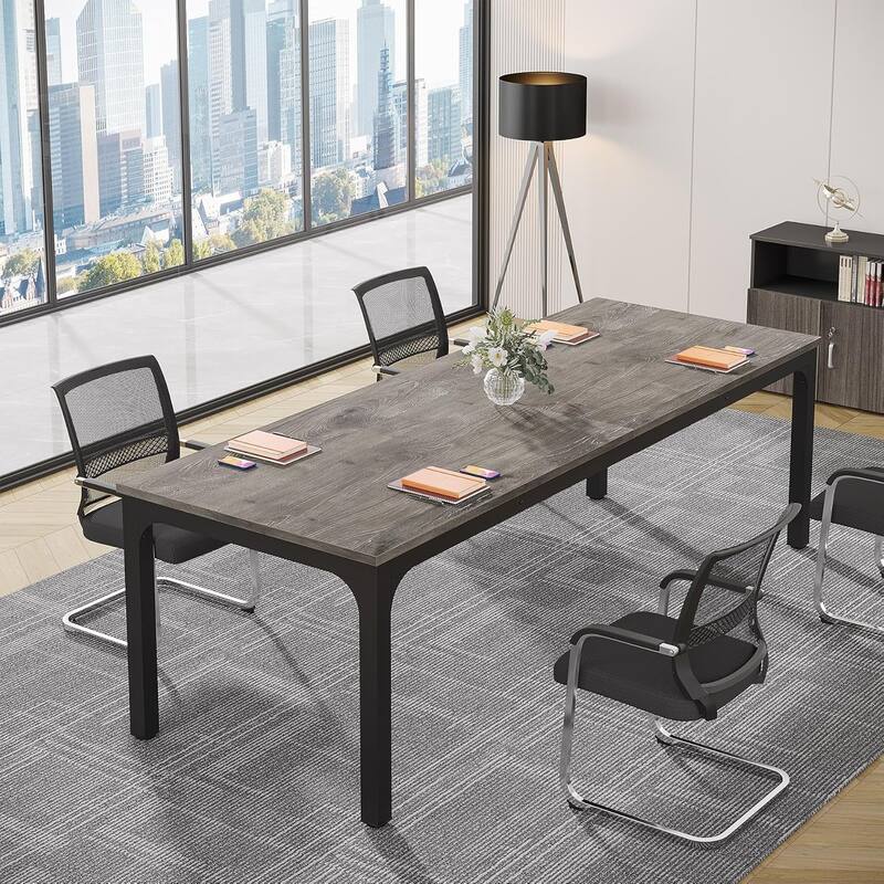 78.74" Large Rectangle Conference Table/Desk, Modern Seminar Meeting Table, Business Tables for Boardroom & Office