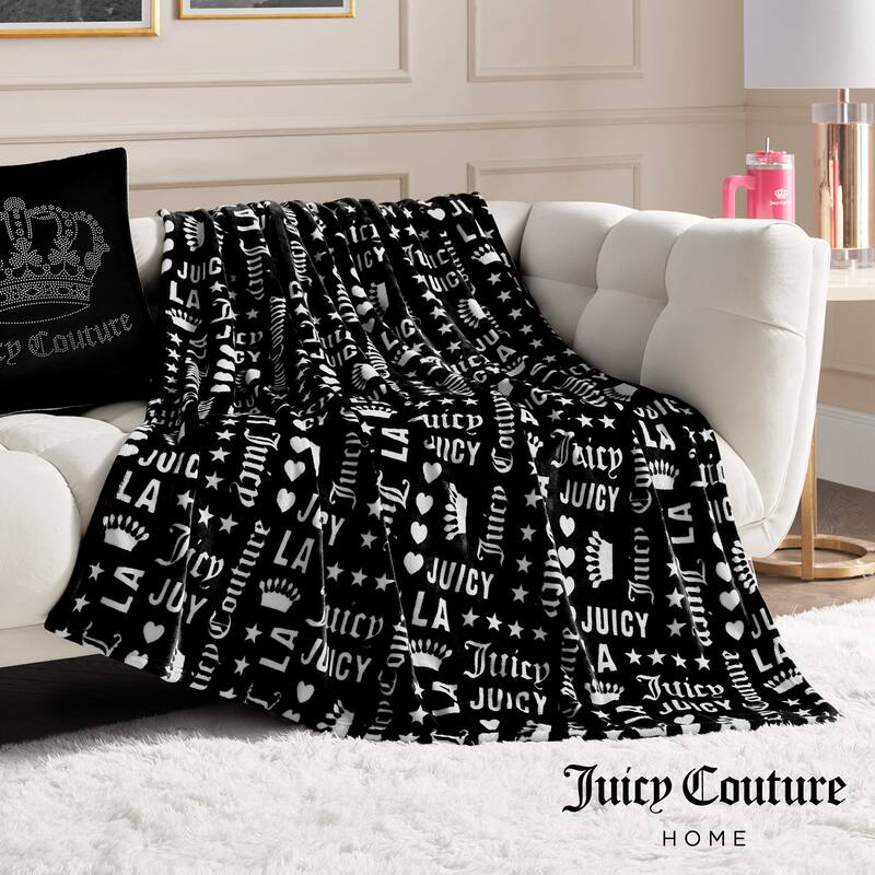 Juicy Couture Juicy Words 50" x 70" Plush Throw