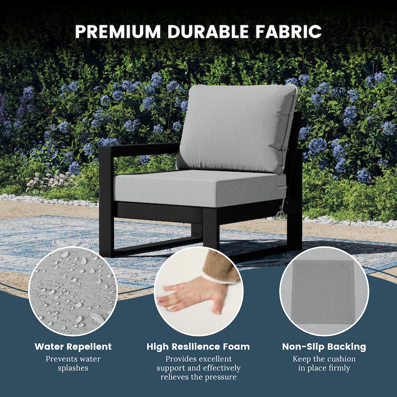 Endless Outdoor Patio Love Seat with Black Frame