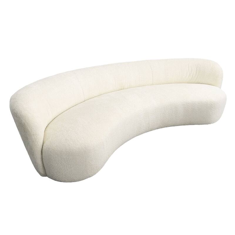 Charles 118" Upholstered Sofa, Cream
