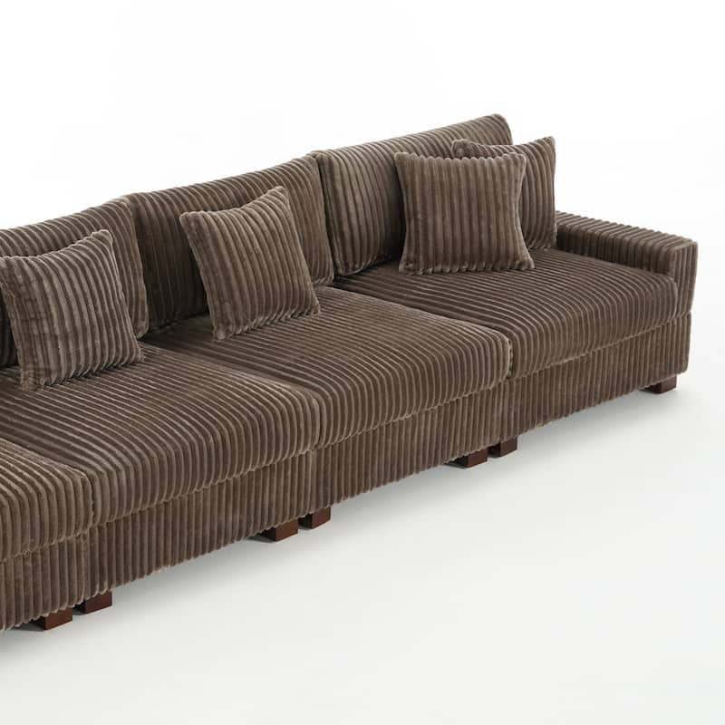 Anne 150" W Oversized Upholstered Modular Sectional Sofa