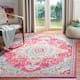 SAFAVIEH Madison Diederike Boho Medallion Distressed Rug - 3' x 5' - Fuchsia/Blue