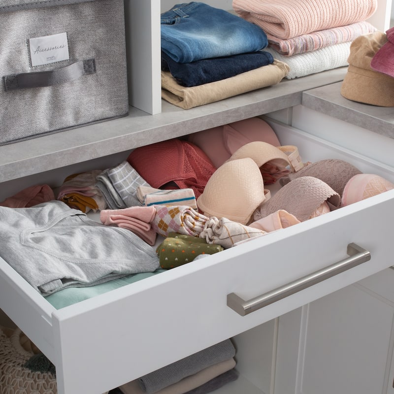 Simplify 2 Pack Adjustable Drawer Dividers in Bamboo