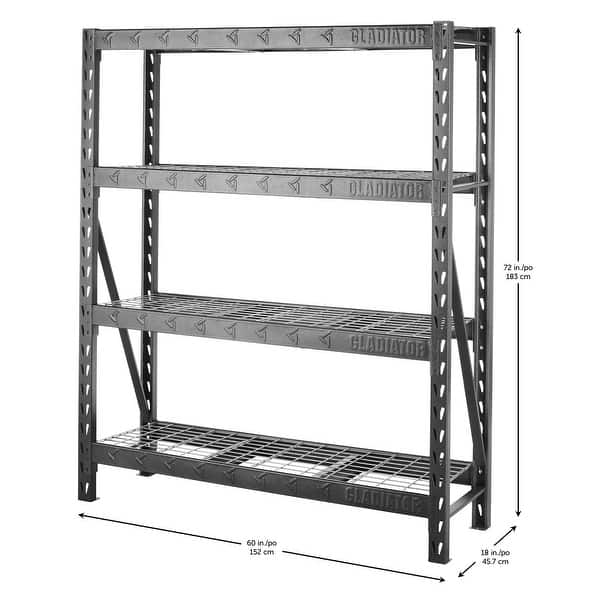 Gladiator GarageWorks 60- inch Wide Heavy Duty Rack with 4 Shelves