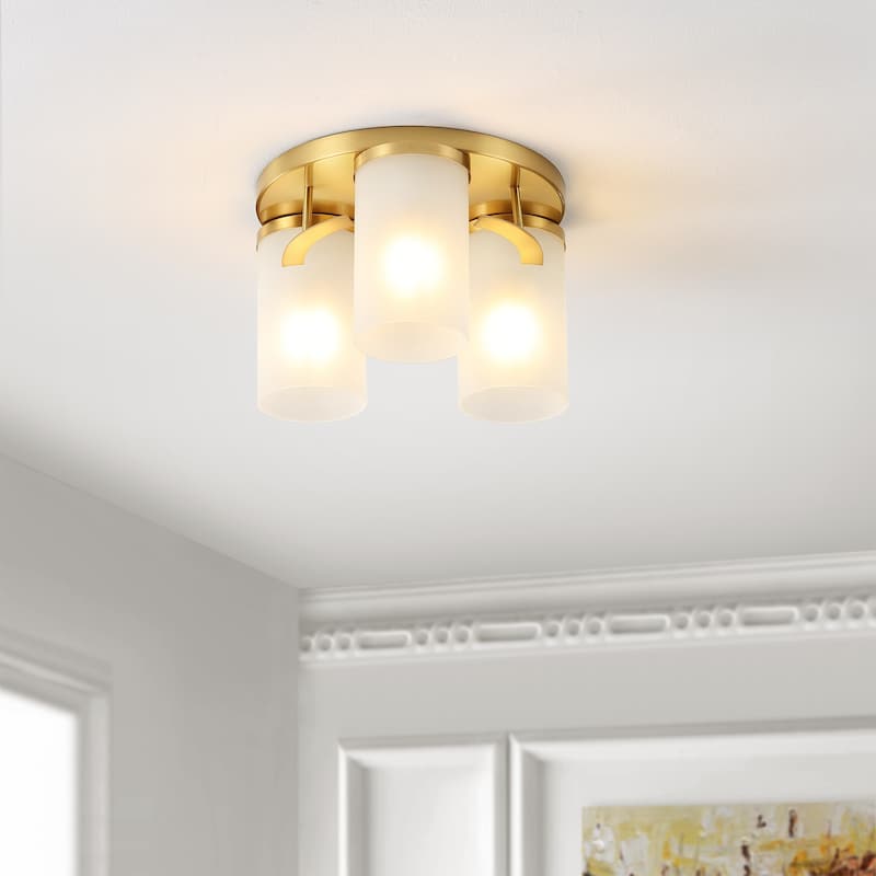 SAFAVIEH Lighting Inha Flush Mount - 12" W x 12" D x 7" H - 12Wx12Dx7H