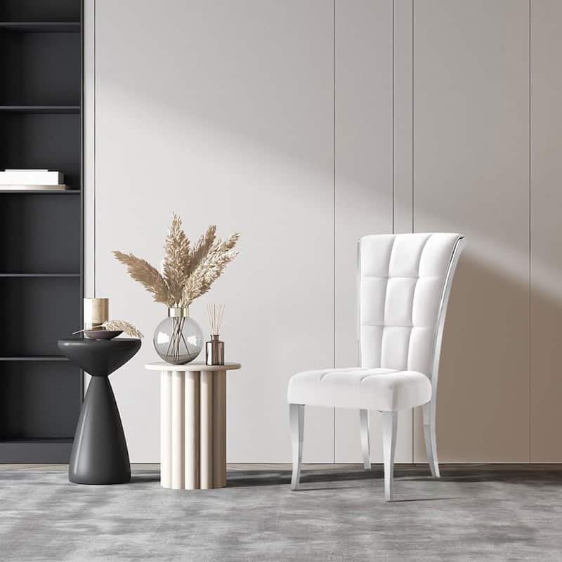 Luxury Velvet Upholstered Dining Chairs with Polished Gold Metal Legs