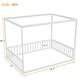 preview thumbnail 6 of 29, Full Size Canopy Frame Floor Bed with Fence,Guardrails