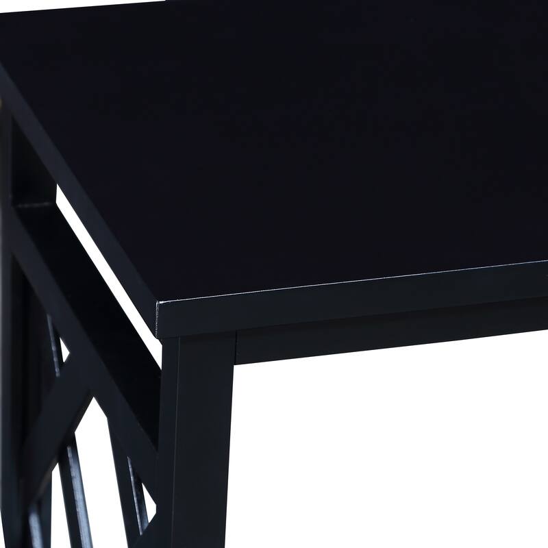 3-Tier Console Sofa Table Hallway Tables with Open Storage Shelf, Bookshelf, Living Room Narrow Accent Entryway Table